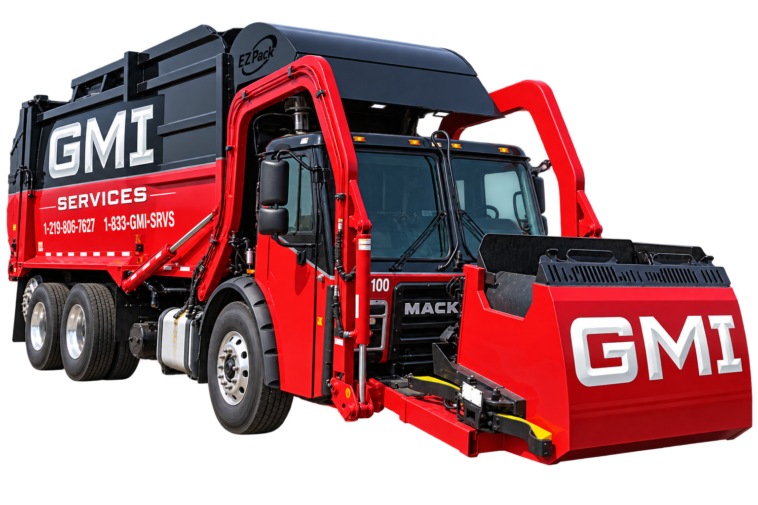 GMI Services Front-Load Garbage Truck